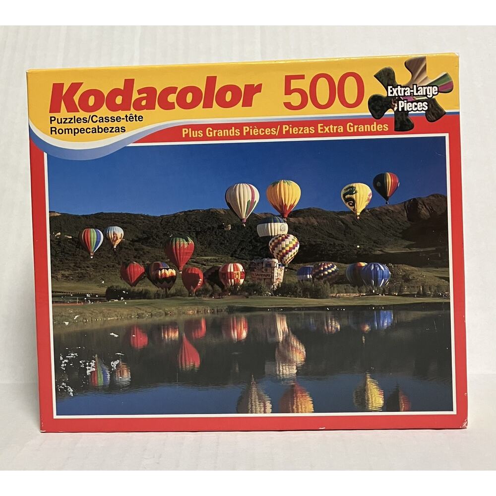 Kodacolor 500 Jigsaw Puzzle Extra Large Pieces Hot Air Balloons Factory Sealed